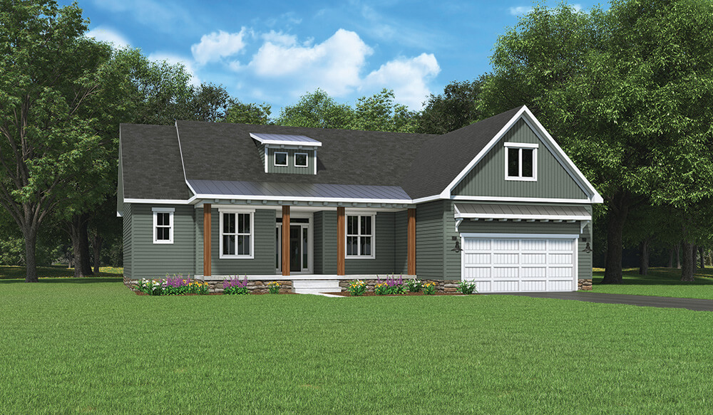 J.A. Myers Homes Nash II one story home exterior